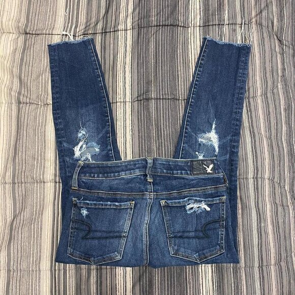 American Eagle Blue Skinny Jeans - Picture 3 of 5